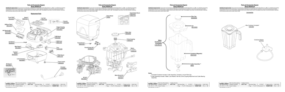 Part Location Diagram of 990201700 Hamilton Beach Shock Absorber Kit, Quiet Shield